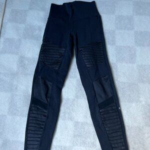Alo Yoga Black 7/8 High-Waist Moto Legging - Size XS